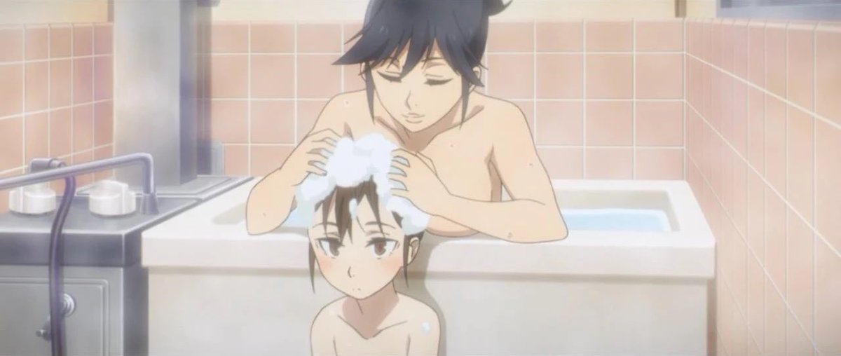 orchidpollution's tweet photo. kayo thinking about how this the first time she’s ever gotten maternal love while sachiko is thinking about how she could touch the girl inappropriately and write it off as just trying to clean her… https://t.co/cbE8P3zyNa