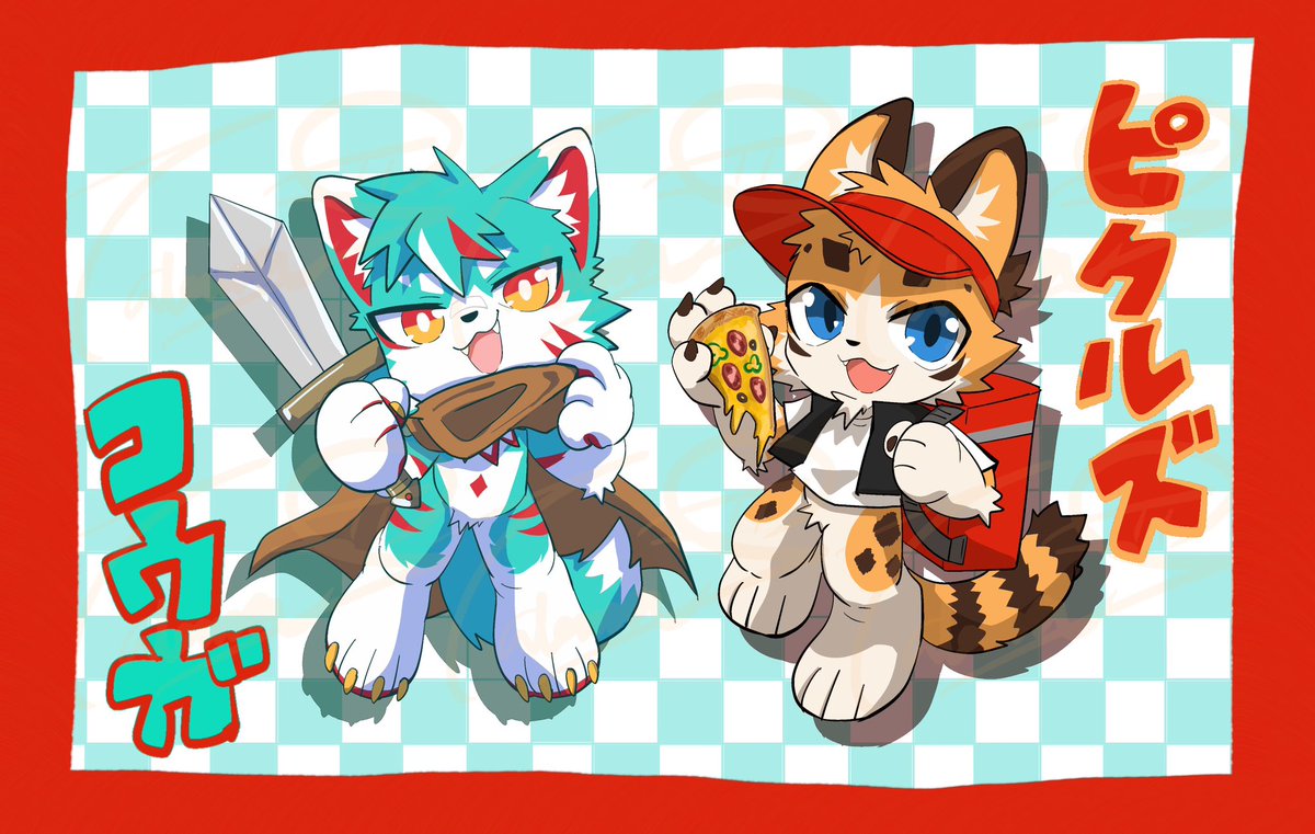 taku_loco's tweet photo. コウガ&amp;ピクルズ

ソダちゃん&amp;ルカンちゃん

最近描いたSDシリーズ 第二段！ https://t.co/PQnvhU7j8L