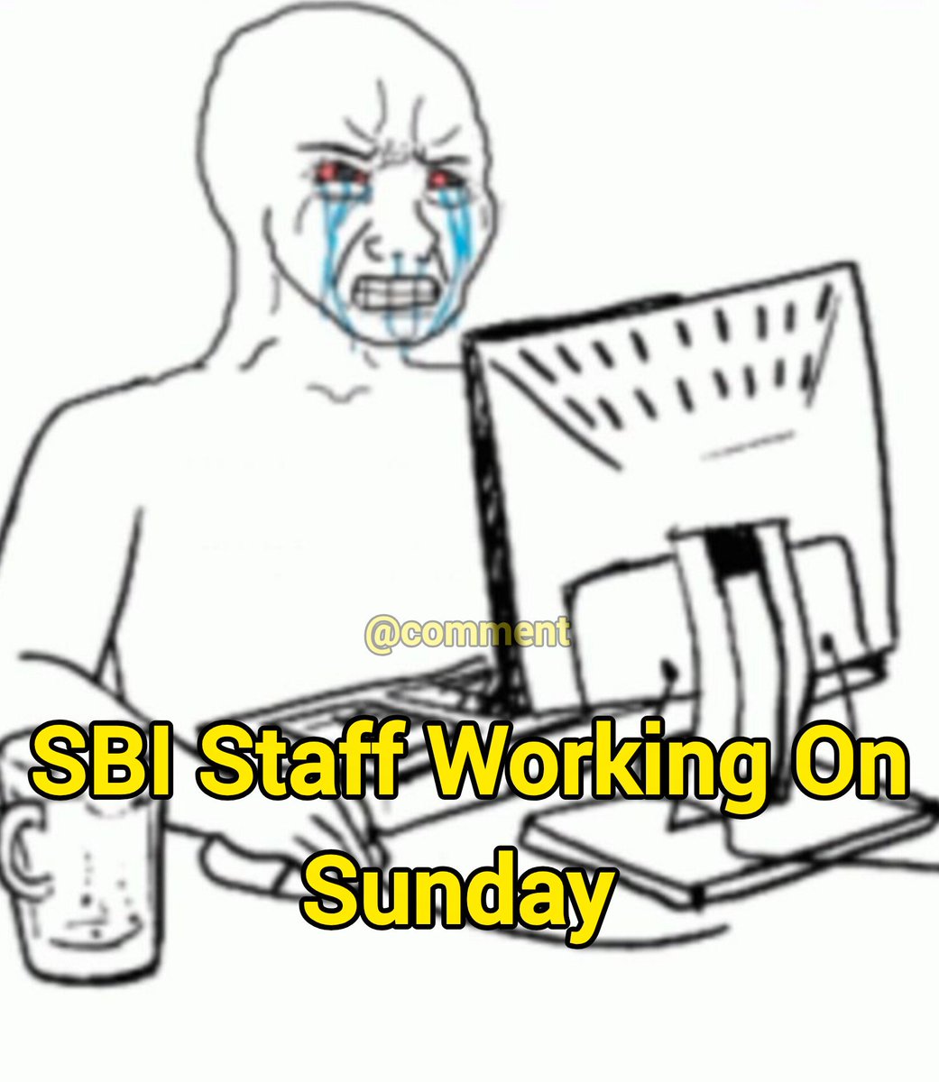 kajutakla's tweet photo. First time in my bloodline seeing SBI staff working on a Sunday 😭 https://t.co/NOHbZIjS1a