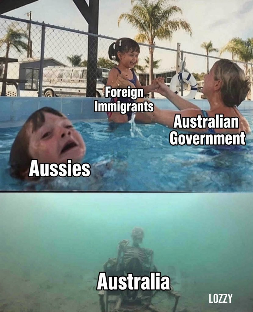 TruthFairy131's tweet photo. This image accurately demonstrates what is currently happening in Australia.

Aussies need to decide whether they are going to just sink or try to swim.

We have reached the crossroad & time is running out.

I had hoped we had more time but things have really ramped up & things are going to start getting dramatically worse, FAST.