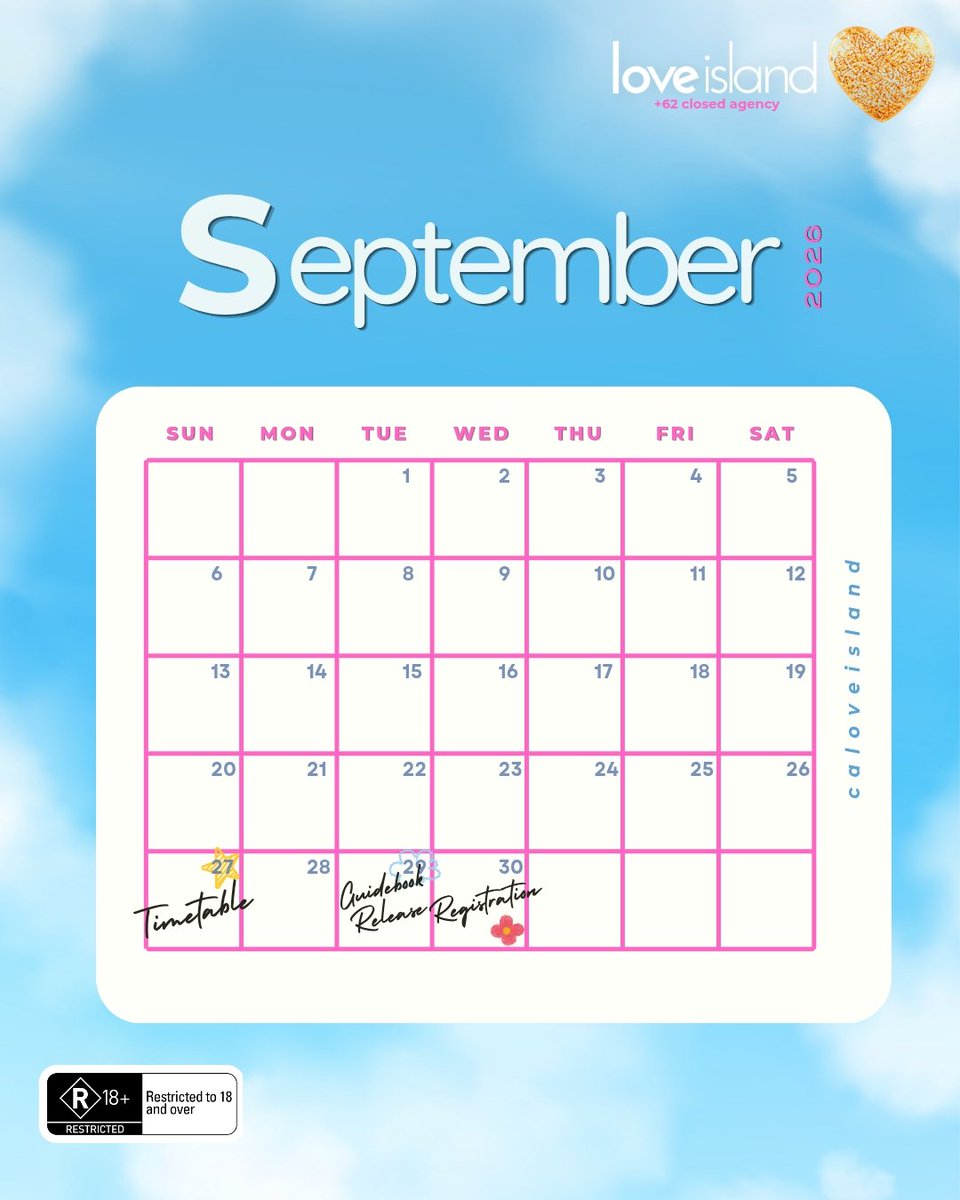 subloveisland's tweet photo. ㅤㅤㅤ
ㅤㅤㅤ
📑ㅡ 𝙏𝙄𝙈𝙀𝙏𝘼𝘽𝙇𝙀
We’re happy to announce that the villa doors will be opening soon.  
Please mark your calendars Islanders! 💘

ㅤㅤㅤ https://t.co/NaWSCPLMq9