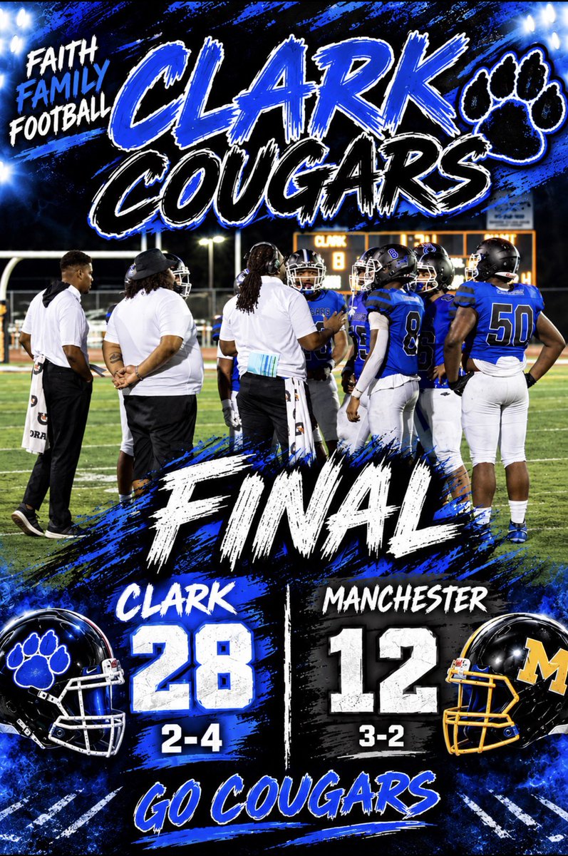 Sosa_migo59's tweet photo. Came out and got a big game be a very good Manchester team! @Rayyspeedy had over 100 yards rushing and 3TDs back home next week for homecoming vs a good Shorder team! With 2 wins we tie the win amount from last season! 
#GOCOUGARS
#DAYBYDAY
#Blessed https://t.co/R7qoveoBNl