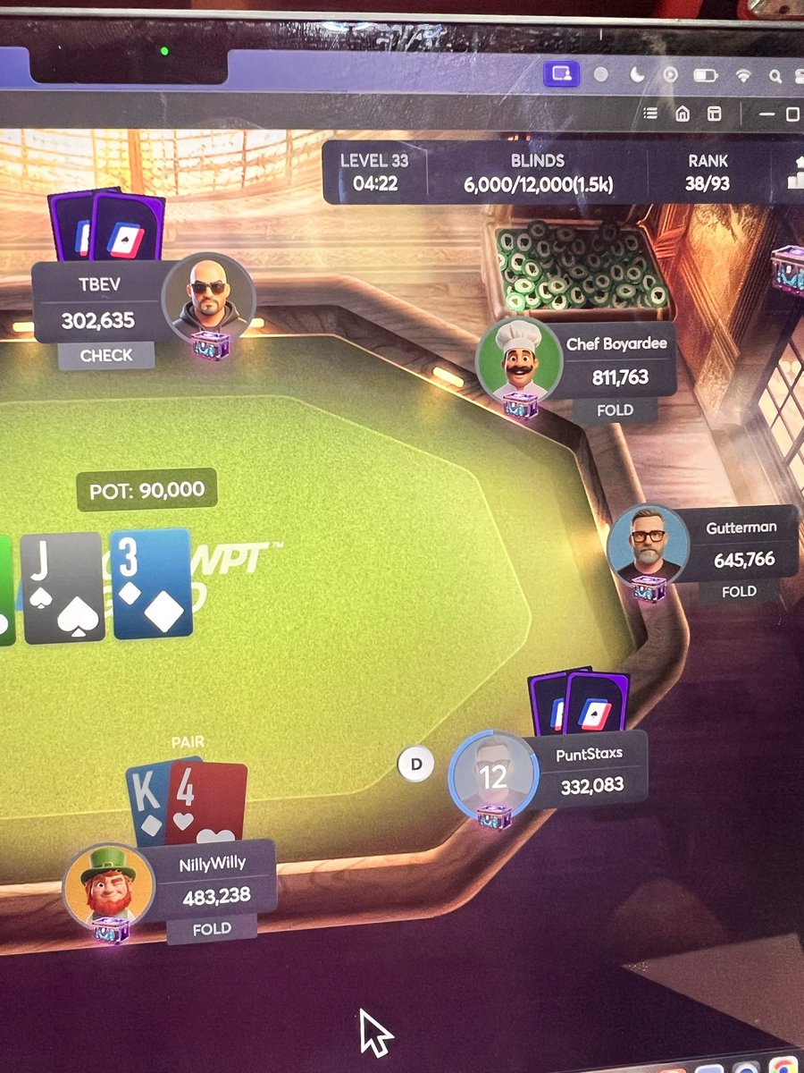 TheNillyWilly's tweet photo. @ClubWPTGold still at it! https://t.co/WPyvm2tnXP