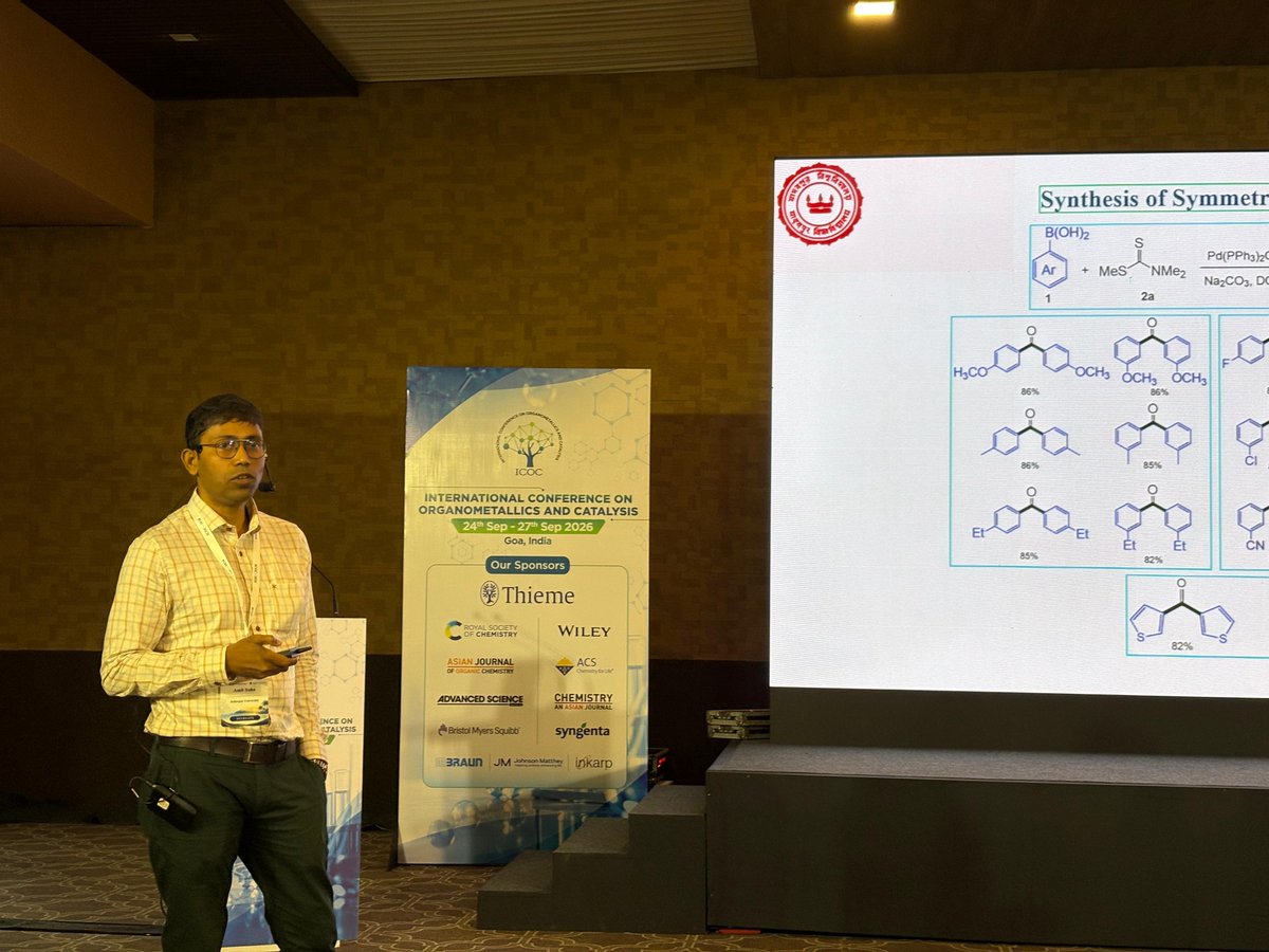 icoc_2026's tweet photo. 🧪✨Science, chemistry, and inspiring ideas come together at #ICOCIV2026! Prof. Amit Saha is delivering an engaging Invited Lecture. https://t.co/JuCer6vGJS