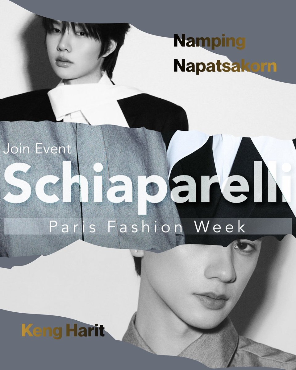 WaiZin7019's tweet photo. From Thailand to Paris, from dreams to beautiful realities — KengNamping continue to write their story one extraordinary moment at a time. May this Schiaparelli chapter be filled with inspiration, new experiences, and memories that last forever. 🖤✨

#KengNamping #Schiaparelli
#nampingster #KengHarit #PFW
@Schiaparelli