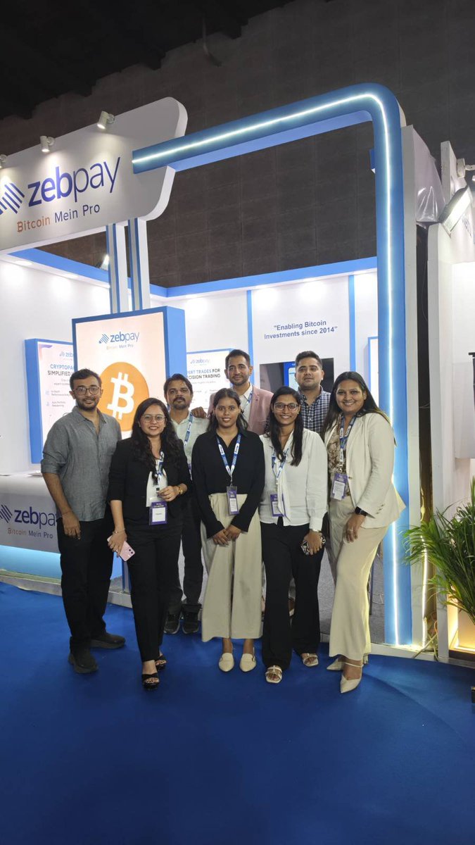zebpay's tweet photo. Day 1 at the #FinbridgeExpo was incredible!
Team ZebPay had a great time sharing insights and connecting with the #finance & #crypto community.
Looking forward to another exciting day today!
Meet us at booth no. 24-25! 👋💙 https://t.co/ENbvEptySK