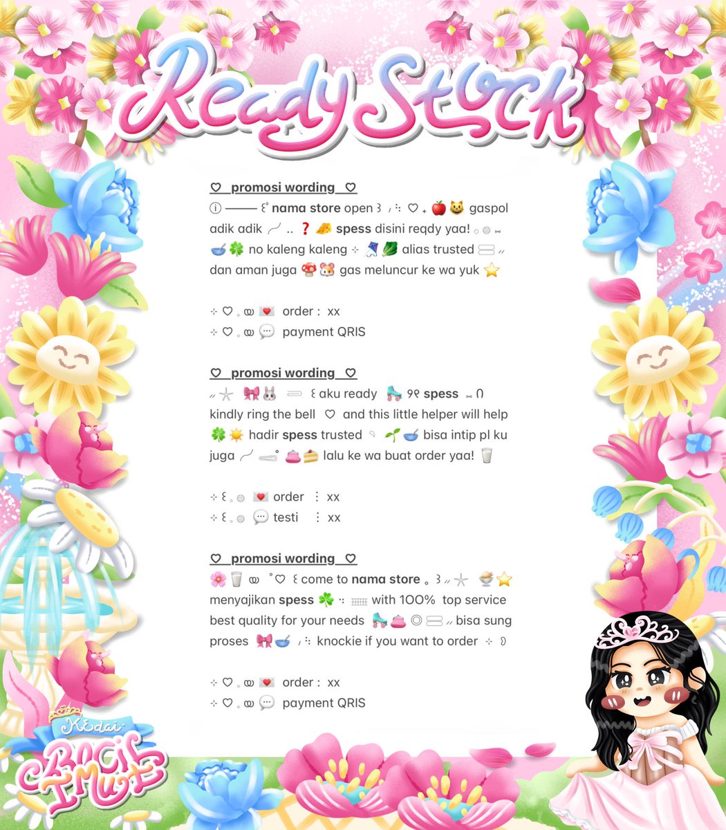 umbqi's tweet photo. ⠀
⸝⸝  🎀  യ₊  help retweet?  thank you !  𓐍  

💭 𖣠  ⊹  . . haloo sobat imut  𓈀 ☀️☘️ ♡  kath dropped  🥣  ◎  ready stock promosi wording  ˚⸝⸝  🍰🌸 with price  ꒰ IDR. 5.500 ꒱  Ი ⑅ 🐰 ⟡  take or ask please via dm 👛🧁  ◠  ꕤ 

 ..  ミ  💌  ⟡ #zonauang  𖠗
⠀ https://t.co/rnH7TAhe2c