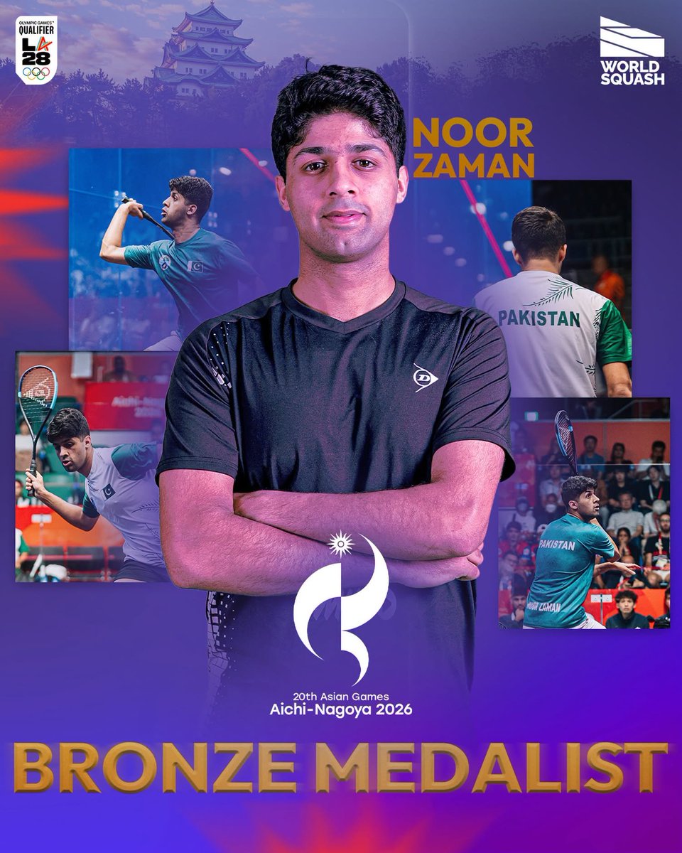 Muneeb313_'s tweet photo. Noor Zaman beats Ashab Irfan 3-0 to secure third place in men's singles event of Asian Games. Both bagged bronze as Pakistan Squash secured two singles medals for the first time since 2002. https://t.co/XC3tz2zpXc