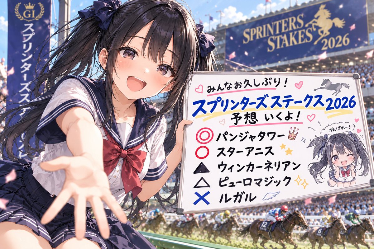 irakuy227's tweet photo. ＃競馬
#スプリンターズＳ 2026 https://t.co/SgFlNSMs4e
