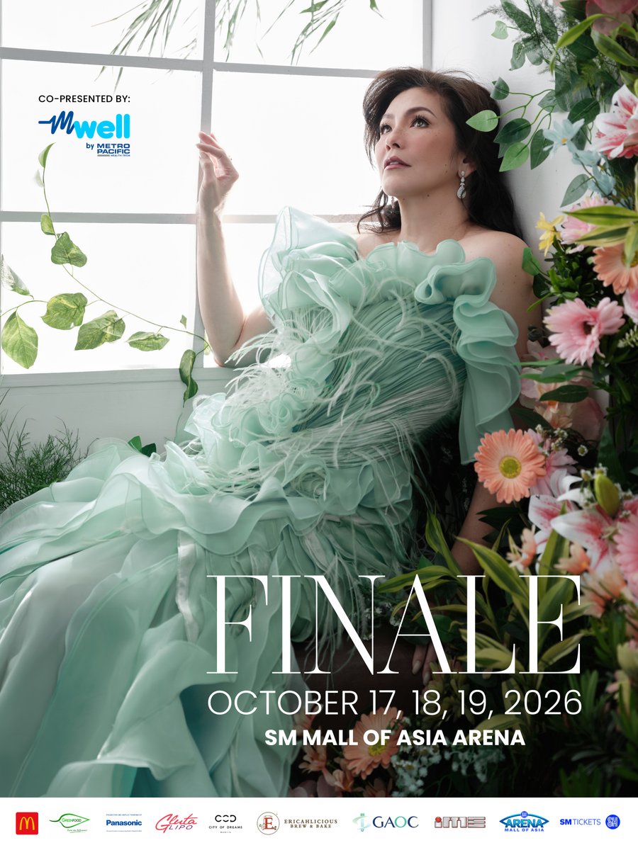 iMusicEnt_Inc's tweet photo. F I N A L E

October 17, 18, 19, 2026 | 8:00PM
SM Mall of Asia Arena (@moaarena)

Stage Direction by Paolo Valenciano (@paolovalenciano)
Musical Direction by Raul Mitra (@raulmitra)

Photographed by Dookie Ducay (@dookieducay)
Creative Direction by Eugene David (@eugene_david)
Production Design by Ar-j Madarang (@arj_madz)
Wardrobe Styling by Rainier Dagala (@rainierdagala)
Gown by Cocoy Lizaso (@cocoy_lizaso_official)
Hair by Jonathan Velasco (@jonathanvelasco__)
Hair Assisted by Shasha Tagud (@shashatagud)

Follow @imusicentertainment and Official SM Ticket channels for further details.

#RVAFinaleConcert