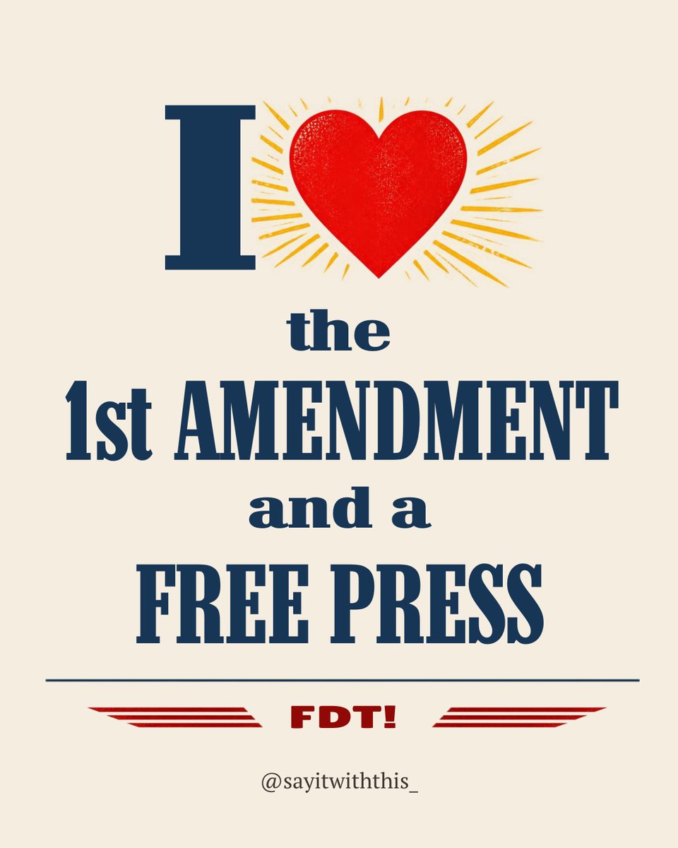 sayitwiththis_'s tweet photo. Say it with this bold Anti-Trump sticker! "I (heart) the 1st Amendment and a Free Press. FDT!"

🔗 https://t.co/26oTPQHdMS
🔗 Or shop link in bio

#1stAmendment #FreePress #FDT #MSNOW #CNN #politico https://t.co/ntWQlS3i3C