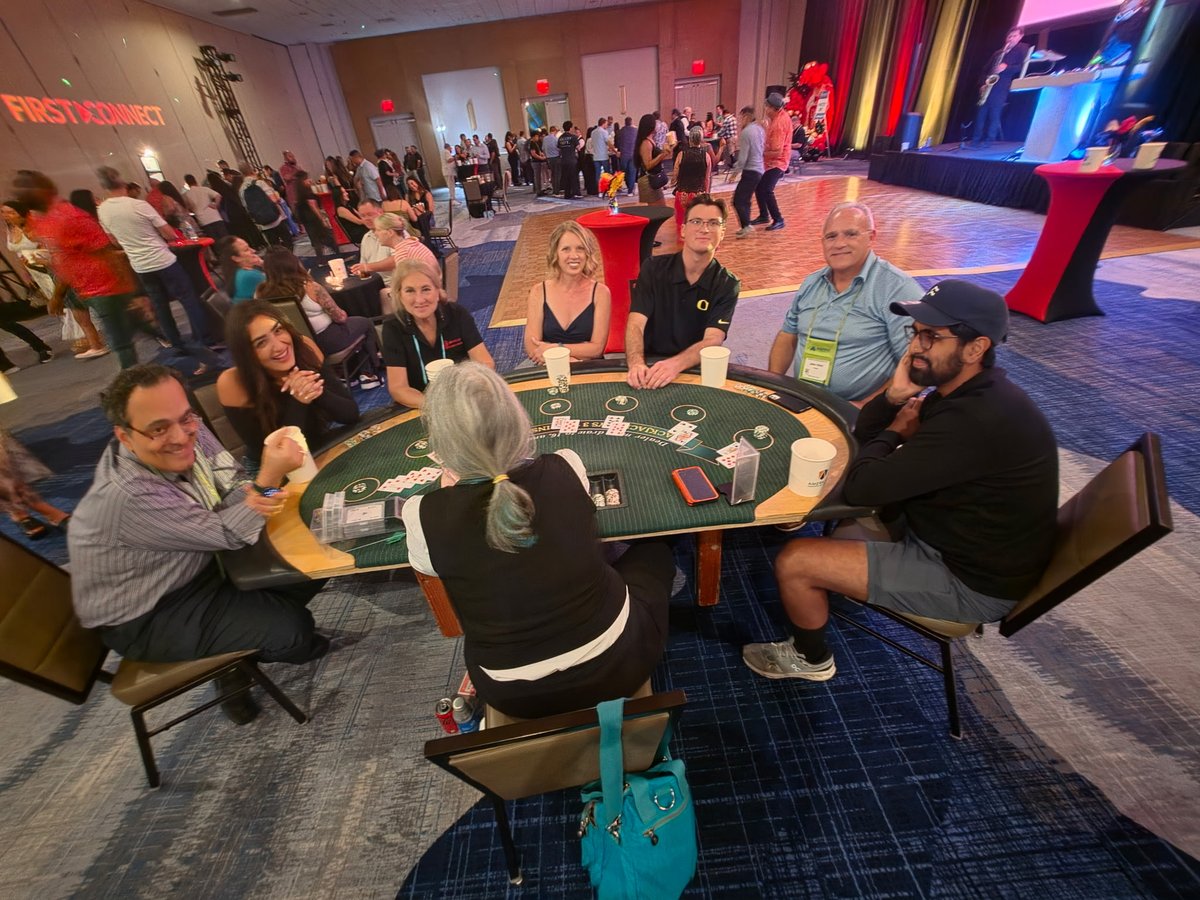 AgentsAlliance's tweet photo. Casino Night is in full swing.

One last packed room. One last night together. One incredible way to close out the 2026 American Agents Alliance Conference + Expo.

Thank you again to First Connect for helping make tonight possible.

#AllianceExpo26 https://t.co/0YXf9CbQBk