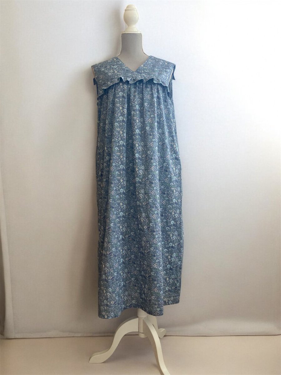 mykey_hndmade's tweet photo. メルカリで購入した生地で作ったワンピースです https://t.co/fzqMFkjk5B
