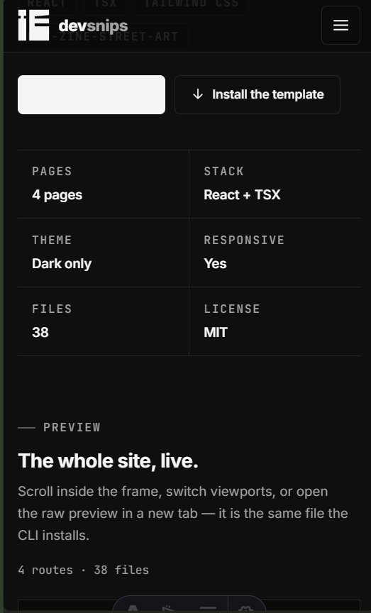 _sarthak_buddy's tweet photo. On day 51 of building Devsnips .
> We have finally started working on the template detail page
> in just few optimistic changes we will move to next step
51 days in. Still building.
#day36 #buildinpublic #DevSnips https://t.co/aMlYEL38f2