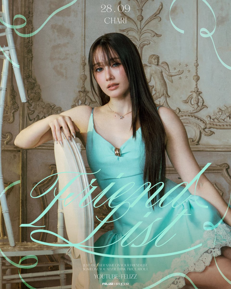 FELIZZOfficial_'s tweet photo. 𝓒𝓱𝓪𝓻𝓲 | 𝓝𝓸𝓽 𝔂𝓸𝓾𝓻 𝓕𝓪𝓿𝓸𝓻𝓲𝓽𝓮🐱🪶
FELIZZ - Friend List

📜 OFFICIAL MV | 28.09.2026
🎼 YouTube : FELIZZ

#FriendListFELIZZ
#FELIZZ
#RISERMUSIC https://t.co/WrEqKwpiF8