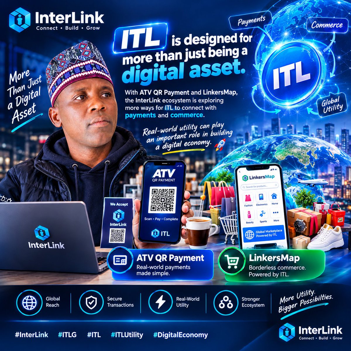 maianguwatela's tweet photo. ๐ ITL is designed for more than just being a digital asset.
With ATV QR Payment and LinkersMap, the InterLink ecosystem is exploring more ways for ITL to connect with payments and commerce.
Real-world utility can play
#InterLink #ITLG #ITL #ITLUtility #DigitalEconomy https://t.co/GyB2HHUsY1