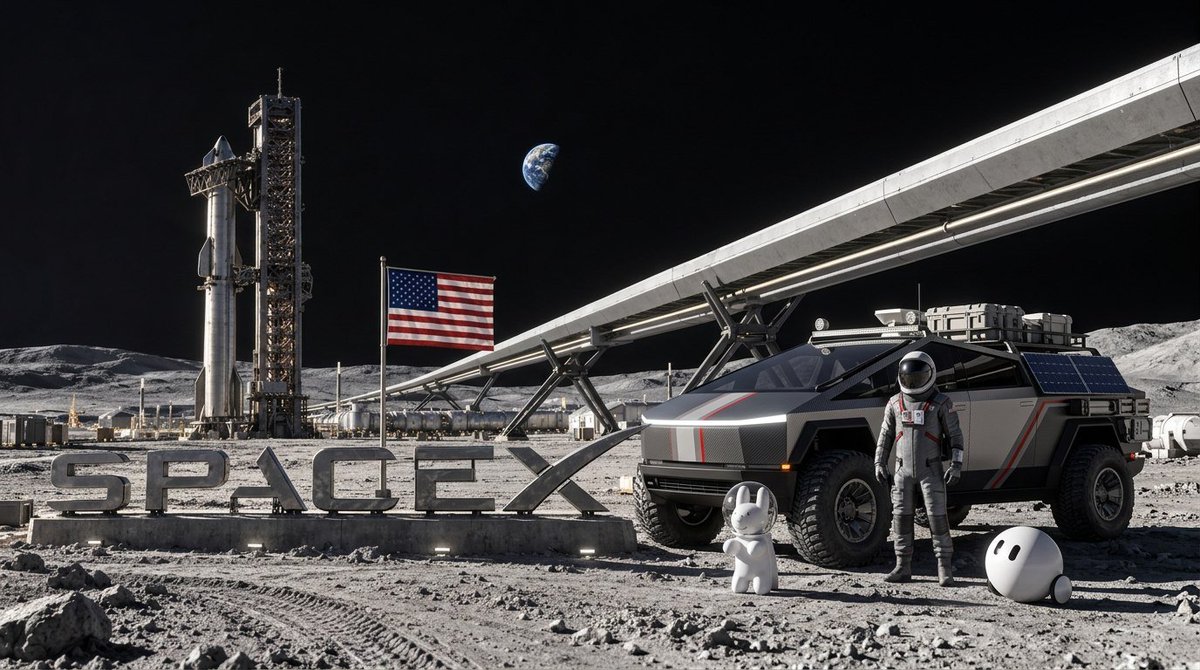 DoggieMode's tweet photo. “Starship will enable a permanently occupied moon base and even a city on the moon one day.”  

— Elon Musk https://t.co/HvKACEiGgF