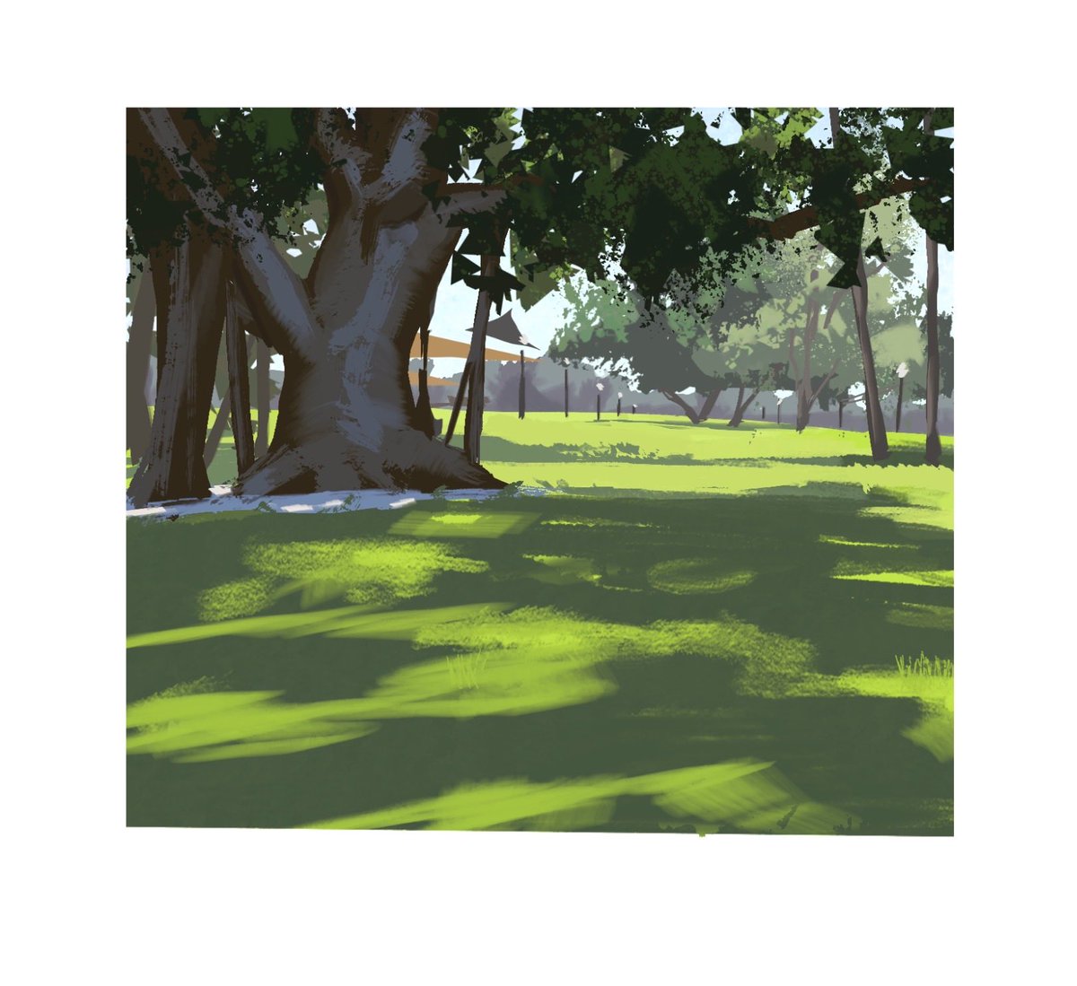 raisindelly's tweet photo. Hello and good afternoon park #pleinaire #digitalartㅤ https://t.co/fHLVaQ1FBQ