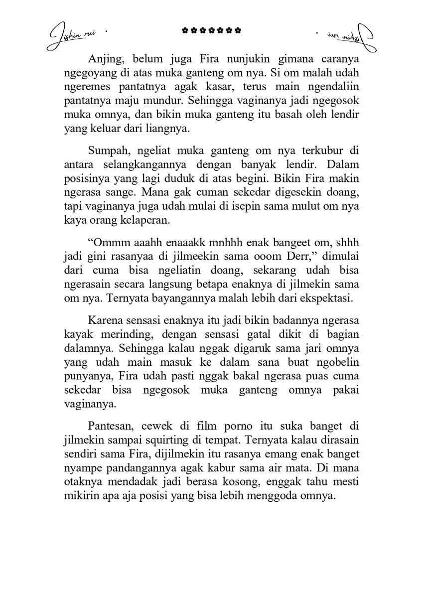 Shinraiku's tweet photo. Oh gini rasanya punya imajinasi ngedudukin muka om sendiri, terus kesampean beneran sampe dijilmekin segala🤪 om deri emang mantep banget dah, kalau di dudukin mukanya sambil digosok nyampe itu muka basah😋 https://t.co/llvWeNaBqo