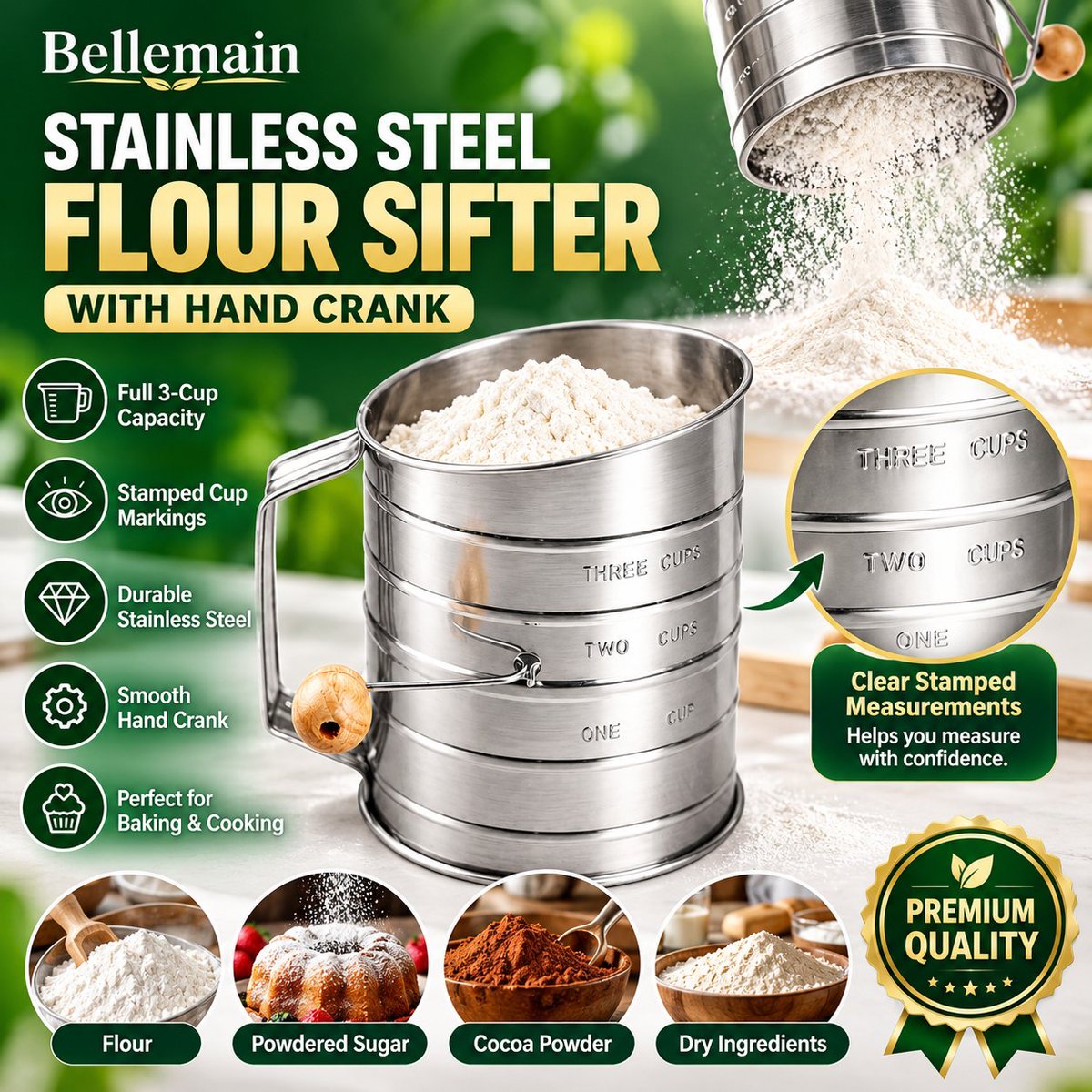 Ourfamilygear1's tweet photo. Bellemain 3-Cup Stainless Steel Flour Sifter
Buy now : https://t.co/IHnpQMmrxm
#SmackDown #OPLive #LaGranjaVPMX
#Bellemain #BellemainSifter #FlourSifter #FlourSifterForBaking #StainlessSteelSifter #HandCrankSifter #3CupSifter #FineMeshSifter #PowderedSugarSifter #BakingTool https://t.co/EM59n5DLGS