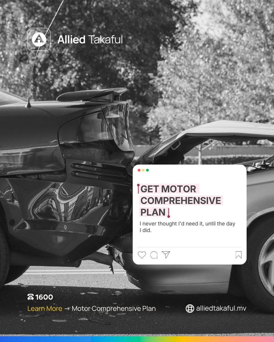 alliedmv's tweet photo. It's easy to think "it won't happen to me" until it does. That's why you need motor comprehensive plan: it's there for the moment you didn't expect to need it.
Don't wait for the "I wish I had it" moment.

Get now: https://t.co/QdqKlZ1HdN
📞 1600 | 🌐 https://t.co/7NTkHu0Kre https://t.co/U5HCJP1L10