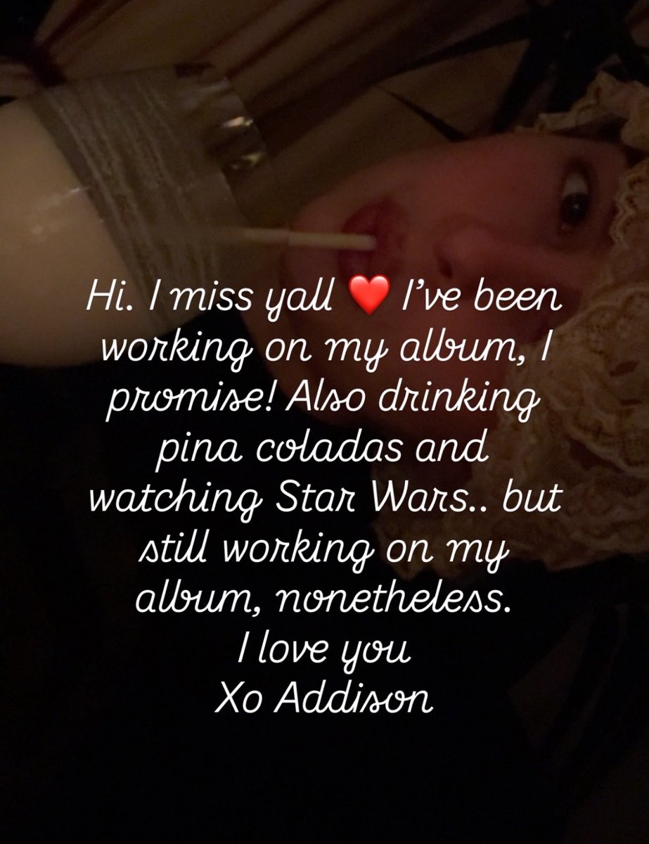 addisonfiles's tweet photo. Addison Rae shares an update on the process of her next album. https://t.co/roqkp2J6gr