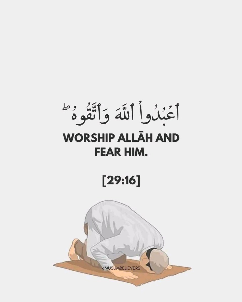 Saaleh_sk's tweet photo. "Worship Allāh and fear Him"

____ Qur'an [29:16]. https://t.co/nDzdsjI2cP