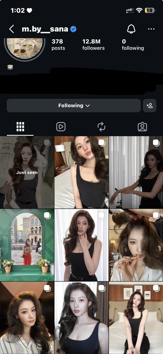 shazonewice's tweet photo. how sana's ig has been looking like for the past week https://t.co/ATSuYKx4fA
