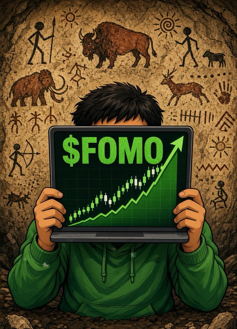 fomosapiens100x's tweet photo. From cave paintings to green candles...
Humanity evolved.. $FOMO evolved faster ๐
#FomoSapiens #PumpFun #CryptoMemes #Solana #MemeSeason https://t.co/DvBUwVBqdm