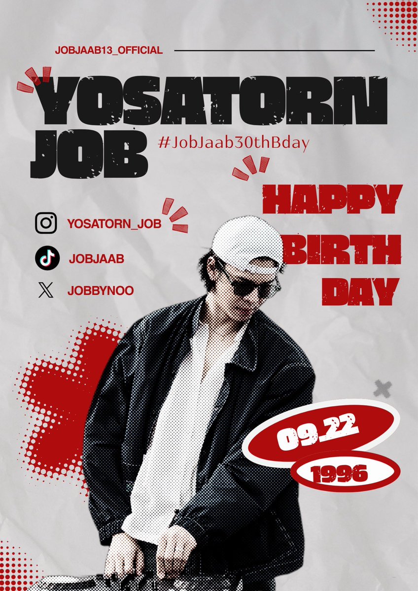 JobjaabOfficial's tweet photo. JOB YOSATORN Birthday Project ✨
#ProjectJobJaabBDay2026

สาดไปสมาชิก เพียงติดแท็ก #JobJaab30thBday  ก็ลุ้นรับถุงผ้าสุดน่ารักไปเล้ยย 

📍Still Bean Silom

🚆 Mrt : สีลม   🚝 Bts : ศาลาแดง

//มาเป่าเค้กกับพี่ดีเจคนหล่อกันเต๊อะะะ 
@JobbyNoo #JobYosatorn
#NooJobby #หนูจ๊อบบี้ https://t.co/JjcvC4qQ6s
