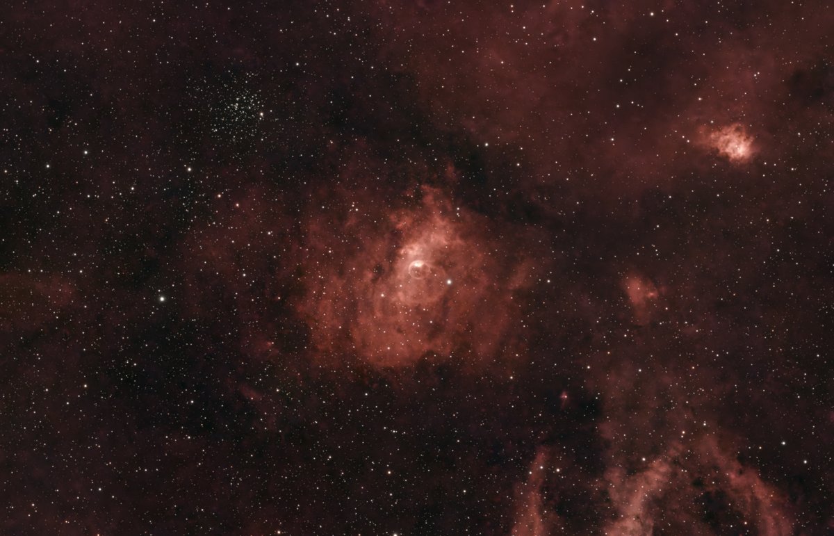 MetinAltundemir's tweet photo. Bubble Nebula
(NGC 7635)
Date: 2026, August 17-20th, September 9th
Dwarf 3, Dual Band. Güneyli, Gelibolu, Turkiye.
Bortle: 4
Gain 60, 60 Secs
498 Lights, 382 Darks
Total exposure: 8 hours 18 minutes
Distance: 7100 to 11000 light years
#bubblenebula #deepsky #astrophotography https://t.co/xTdTki5d1p