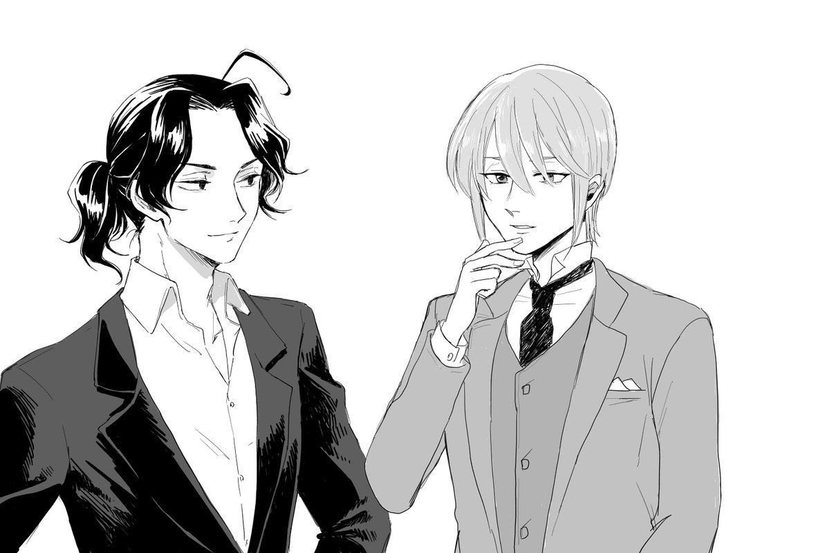 r0cc0r's tweet photo. べたろぼさんと絵チャしたときの絵　わたしはこのとき醜聞までしか読んでない　なつかしいね
1枚目から順に、
べたろぼさん：ウィリアムさん、シャーロックさん、ジョンさんとちっちゃいシャーロックさん（𝒔𝒐 𝒄𝒖𝒕𝒆）
ろっこ：シャーロックさん、ウィリアムさん、アルバートさん https://t.co/DxVKTDP26n