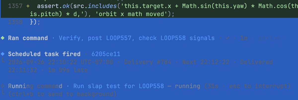 manymoats's tweet photo. new session with virgin context: "we launch today loop until its perfect or you die"

that was 39 hours and 557 complex ticks ago.....

sorry for the delay https://t.co/3o65S5G7MC