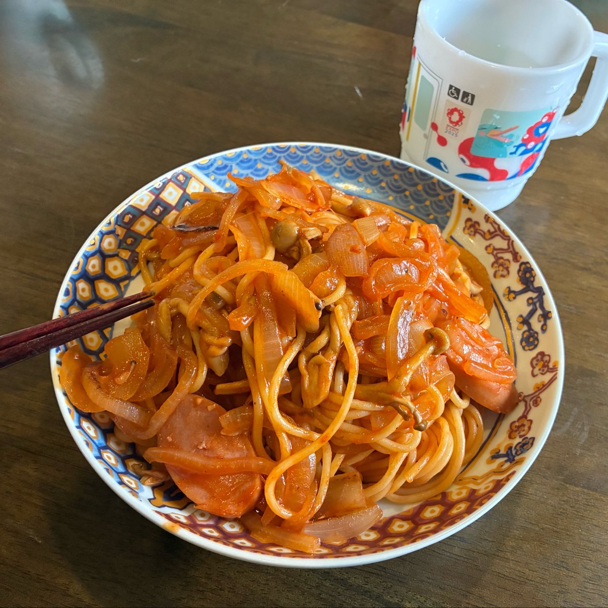 _koharu2_'s tweet photo. ナポリタン🍝
ピーマンと粉チーズは無かったけど美味しい https://t.co/YbvrQGNVME