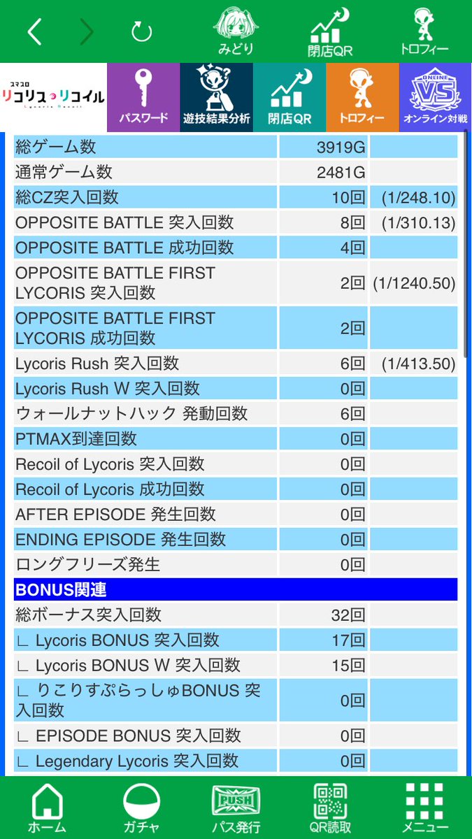 nyaru_345's tweet photo. 11942負け

設定2以上出たけど共通ベル悪いしこれ以上打ちたくないからやめ
リコリコは設定狙いとかで打ちたくないわもう https://t.co/N9EVtAyyMz