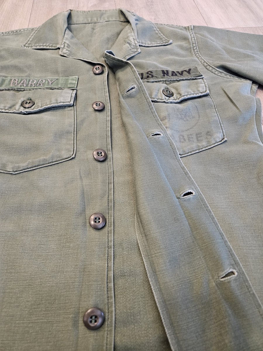 CnK2021's tweet photo. 1960s US Navy "Seabees" OG-107 Utility Shirts
60년대 미 해군 "Seabees"(미해군 시설대) OG-107 셔츠 https://t.co/3yrabnyHWO