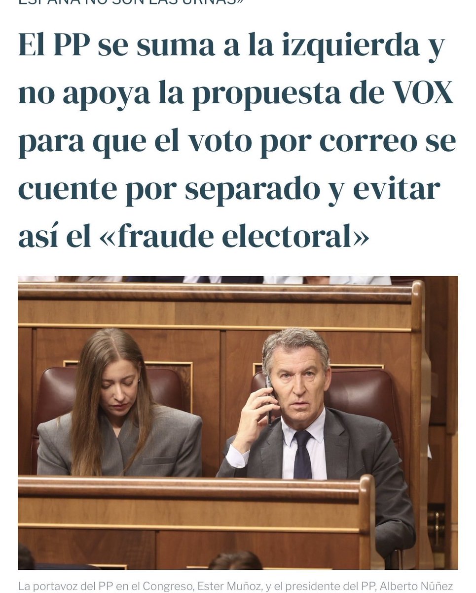 Luisfergrx's tweet photo. Necesito que alguien me lo aclare: cuando Feijóo dice que España necesita 'hombres de Estado', ¿está pidiendo el voto para Abascal?
  
Porque lo de 'charlatanes' que prometen reformas debe ir por él mismo, justo antes de unirse a la izquierda para tapar el voto por correo, entregarle las instituciones, y salvar a Sánchez de la traición de Ceuta.