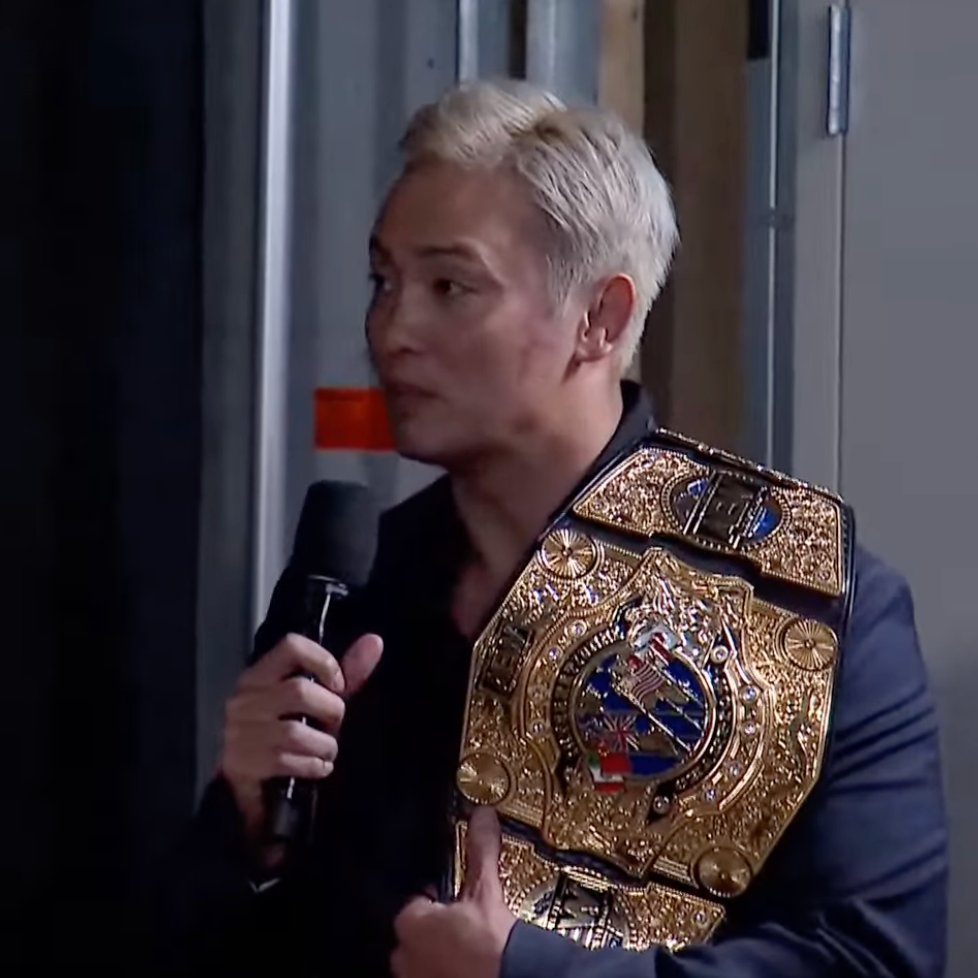 WrestlePurists's tweet photo. WILL OSPREAY HAS CHALLENGED KAZUCHIKA OKADA TO AN AEW WORLD CHAMPIONSHIP MATCH AT GRAND SLAM FRANCE!!!!!

(AEW All Out media scrum) https://t.co/NiRXhDzARp