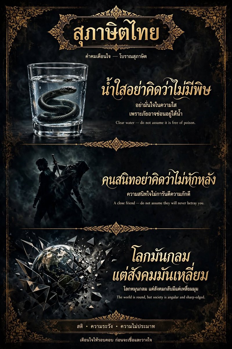 nuy3117's tweet photo. "น้ำใสอย่าคิดว่าไม่มีพิษ"
"คนสนิทอย่าคิดว่าไม่หักหลัง"
"โลกมันกลม แต่สังคมมันเหลี่ยม" https://t.co/zSoeaGNiJr