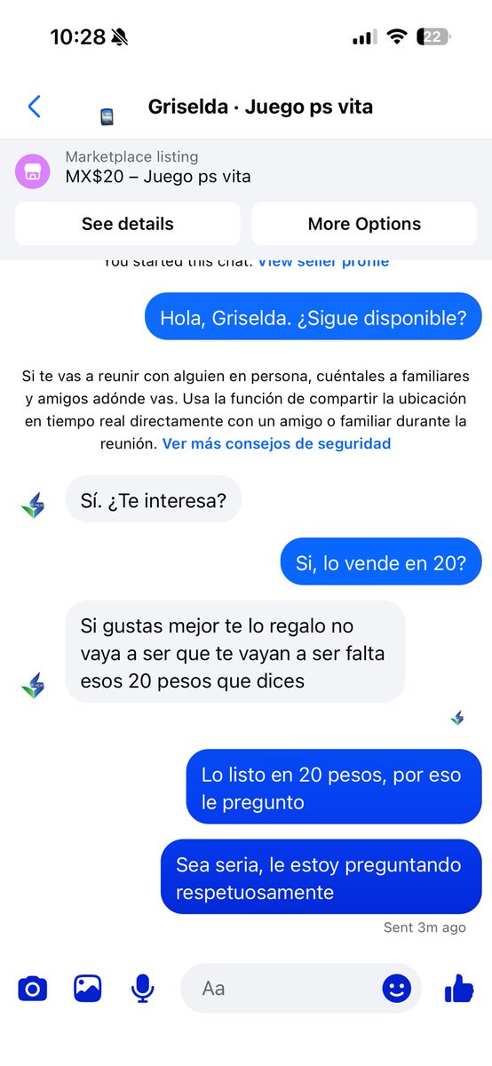 ElManuuell's tweet photo. Puta gente de marketplace bien pendeja 😭😭 https://t.co/fk18iKH4sP