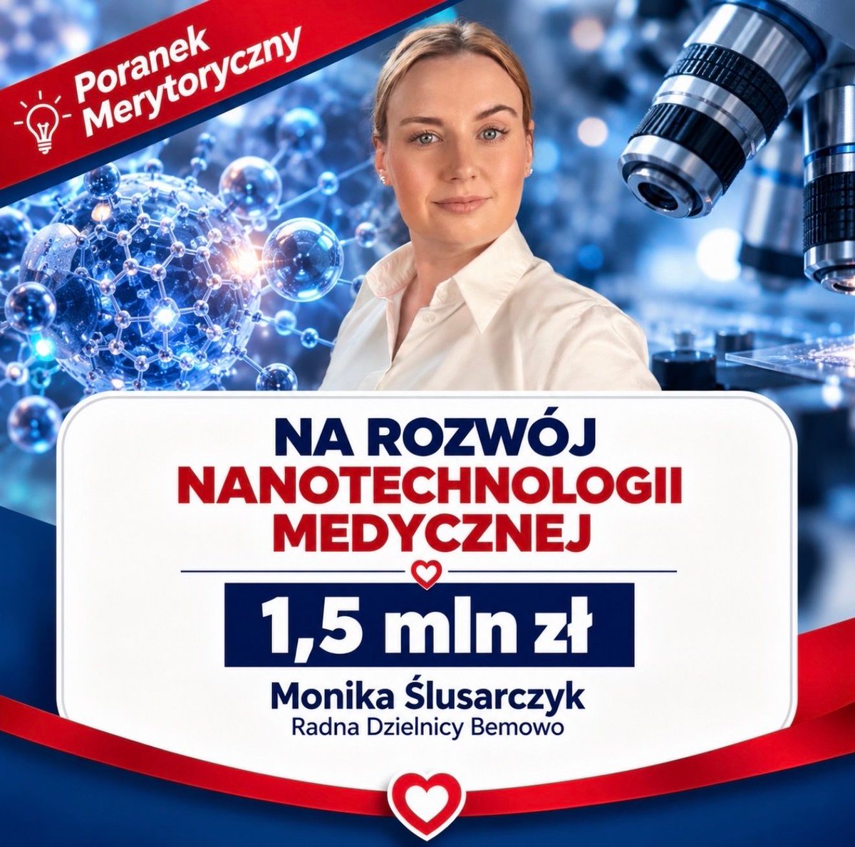 MSlusarczykKO's tweet photo. 7:30 |PORANEK MERYTORYCZNY | 

Dziś o technologii, która jest przedmiotem konkretnych badań naukowych.

🇵🇱 Blisko 1,5 mln zł przeznaczono na rozwój innowacyjnych nanostruktur z syntetycznego diamentu, które mają być wykorzystywane na potrzeby medycyny i bioczujników.

Naukowcy pod kierunkiem dr. hab. inż. Roberta Bogdanowicza pracują nad trójwymiarowymi nanostrukturami diamentowymi. Ich ogromną zaletą ma być możliwość jednoczesnego odczytywania sygnałów optycznych i elektrochemicznych. Według Narodowego Centrum Nauki takie rozwiązanie może ograniczać ryzyko błędów i skracać czas pomiaru. 

W przyszłości technologia może znaleźć zastosowanie przy wykrywaniu https://t.co/smUSoehMYs. wirusów, bakterii, komórek nowotworowych oraz markerów chorobowych - i to na bardzo wczesnym etapie. Projekt łączy kompetencje naukowców z Polski i Czech z zakresu https://t.co/smUSoehMYs. nanotechnologii, elektrochemii, optoelektroniki i biosensoryki. 

To oczywiście nadal technologia badawcza, a nie gotowe narzędzie dostępne dziś dla pacjentów, ale właśnie takie projekty pokazują, jak rozwój nauki może w przyszłości przełożyć się na szybszą i dokładniejszą diagnostykę.

Bo czasem diament może być czymś znacznie więcej niż kamieniem jubilerskim.

Dobrego, merytorycznego poranka! ☕

#PoranekMerytoryczny #Zdrowie #Profilaktyka #Nauka #Nanotechnologia #Diagnostyka #MonikaŚlusarczyk #KoalicjaObywatelska