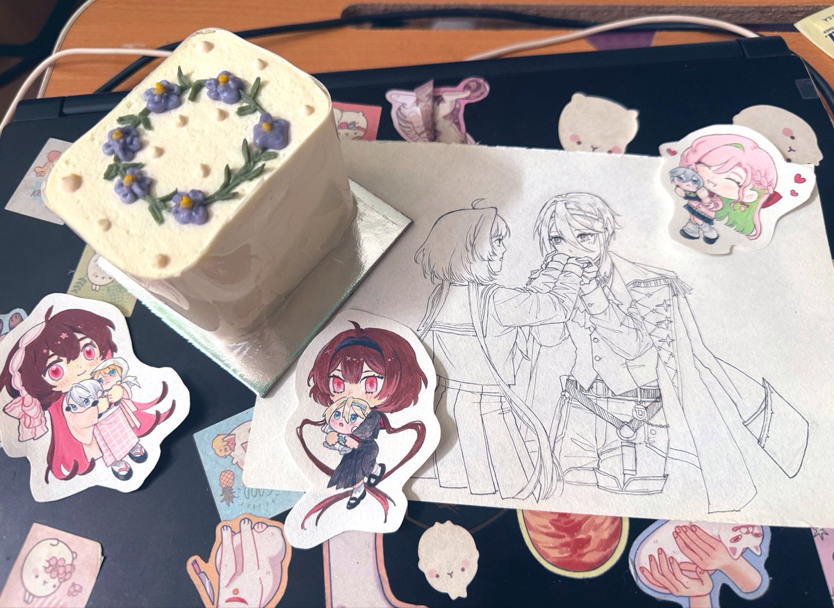 ceru2709's tweet photo. 25歳の誕生日、おめでとう 🌸🎊
Commission and cake (as a gift) by my friend https://t.co/5d60EhouN8