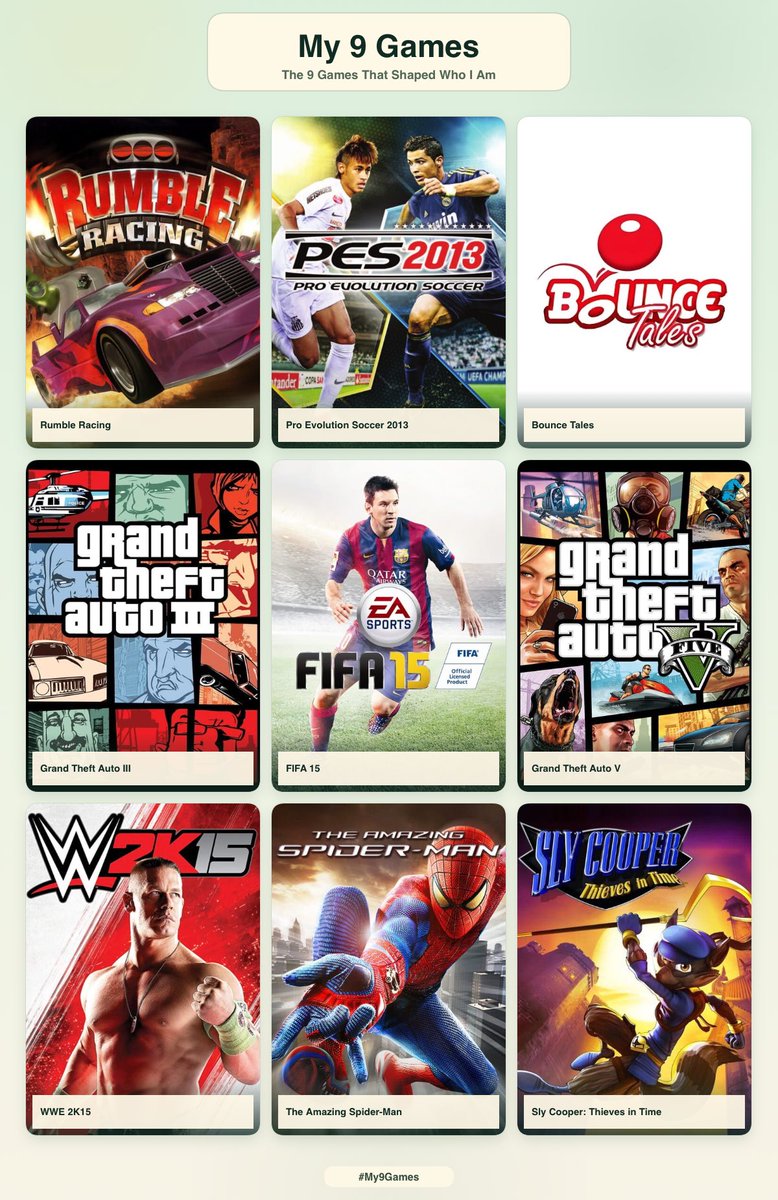 fahimdumba's tweet photo. Me and 9 games that shaped me https://t.co/TZozlFLsiZ