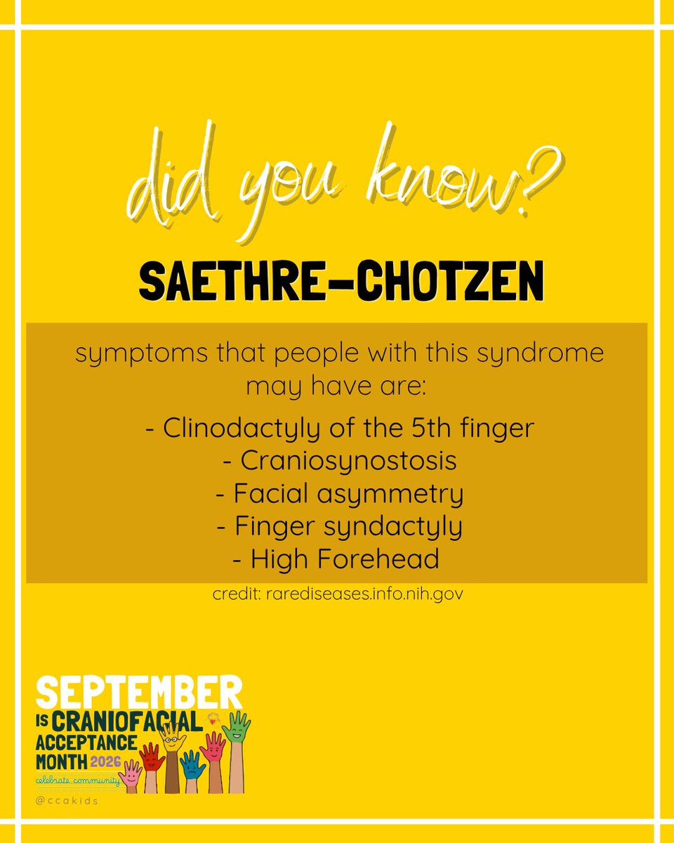 CCAKidsTweet's tweet photo. 𝐃𝐈𝐃 𝐘𝐎𝐔 𝐊𝐍𝐎𝗪?⁣⁣
#Saethre-Chotzen

𝘏𝘢𝘱𝘱𝘺 #cam2026, 𝘵𝘢𝘨 𝘶𝘴 𝘪𝘯 𝘺𝘰𝘶𝘳 𝘤𝘦𝘭𝘦𝘣𝘳𝘢𝘵𝘪𝘰𝘯𝘴 𝘢𝘯𝘥 𝘴𝘵𝘰𝘳𝘪𝘦𝘴 𝘵𝘩𝘪𝘴 𝘮𝘰𝘯𝘵𝘩! #𝘊𝘊𝘈𝘒𝘪𝘥𝘴⁣⁣ #CamReflect

⁣⁣-—⁣
⁣
DONATE AT:⁣
⚪ https://t.co/5fcbRUFq6a  https://t.co/UrfkQmnmcT