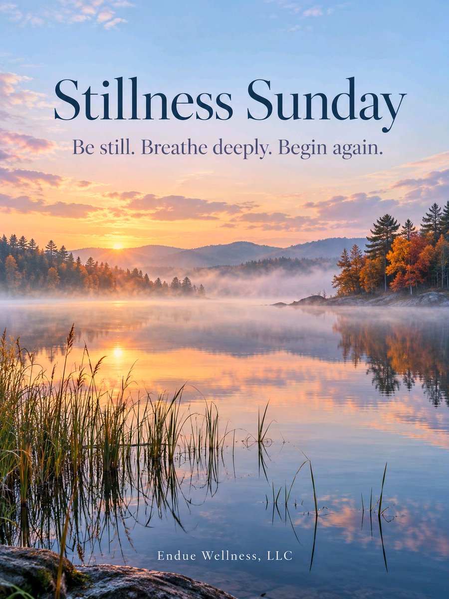 enduewellness's tweet photo. Hey Beautiful Souls! 🌿 This Stillness Sunday, take a breath and give yourself a moment to simply be. You can begin again from here.

Y’all know the vibe — stay grounded, stay glowing. Endue it with grace. ✨

#StillnessSunday #EndueWellness https://t.co/axRsnooxFx