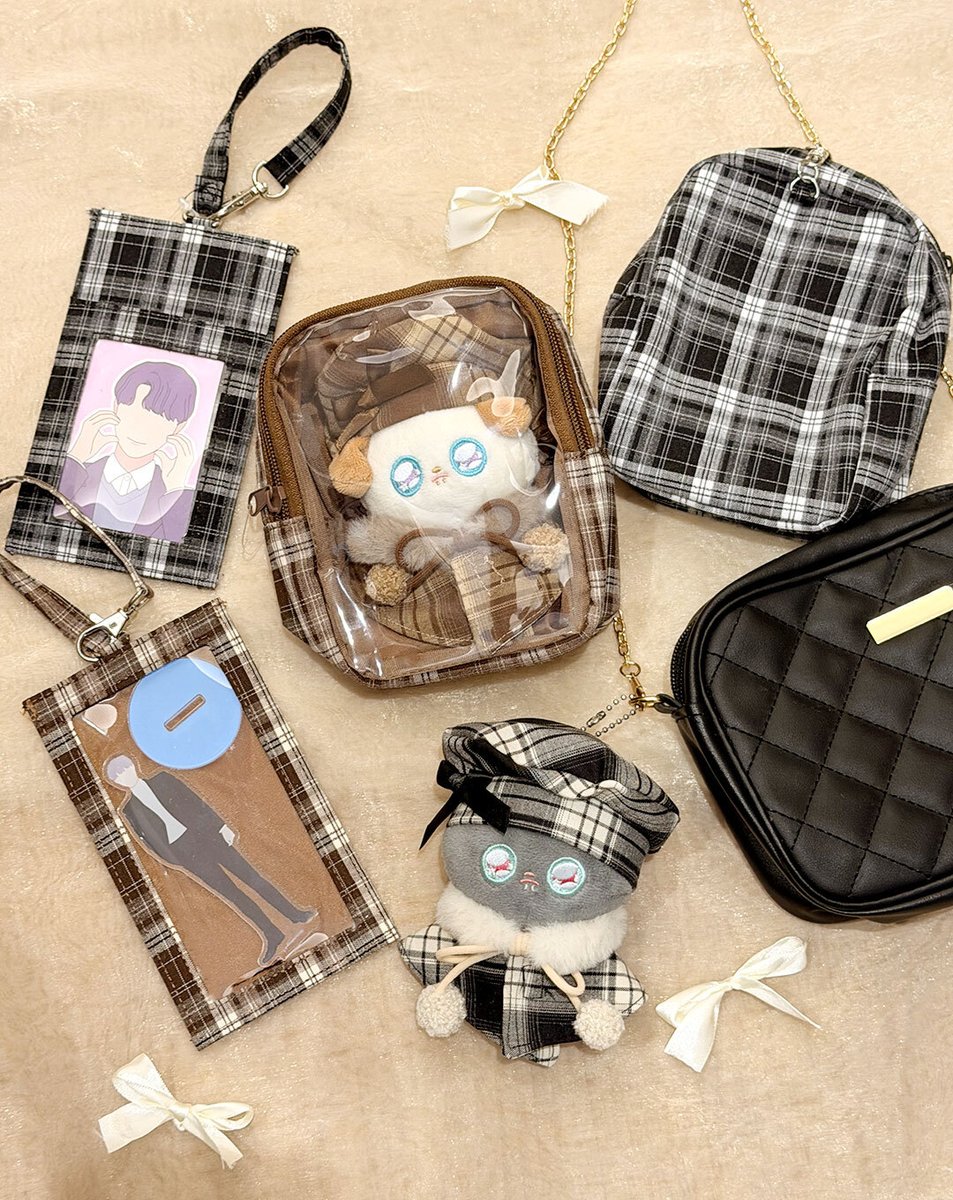 thankyoumart's tweet photo. 🧸10月2日(金)より店頭販売スタート🧸

新作の推し活シリーズ、
【Checked Collection】︵ ⁺🤎

秋の推し活にぴったりな、
大人ガーリーなチェックデザイン✨

推しと一緒に、秋の装いを楽しんじゃお🍂

🍪店頭販売：10月2日(金)～入荷順次
🍪WEB先行予約：好評受付中
https://t.co/L2xglBqagm https://t.co/xPEo870ZIh