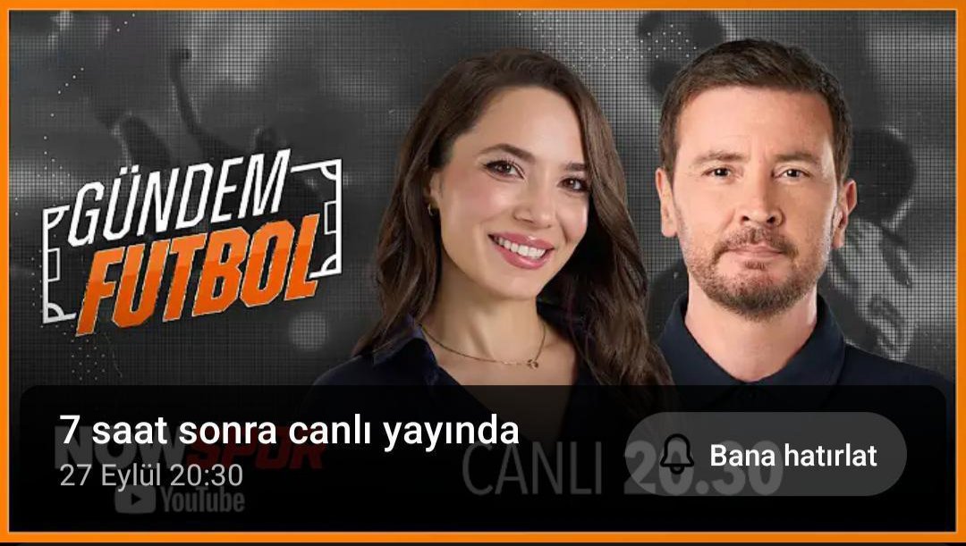 Melikemcelik's tweet photo. 🎙️ Gündem Futbol bu akşam 20.30’da!
Melike Çelik ve Ersin Düzen, Nowspor  YouTube kanalında canlı yayında! 

📍20.30
📺 NOW Spor YouTube

@melikecelik__ https://t.co/P4464VZusw