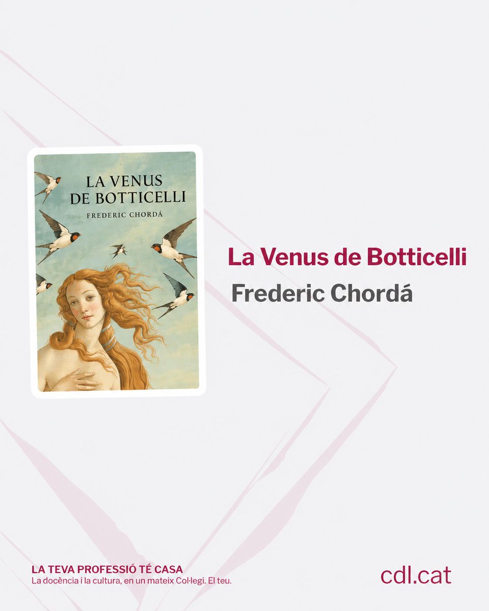 cdlcat's tweet photo. "Obra mestra de Botticelli, el Naixement de Venus és una de les icones més importants de la cultura occidental."!
Aquest diumenge us proposem un llibre del col·legiat Frederic Chordá.
Bon #diumengedelectura! https://t.co/vn3OyjWDve