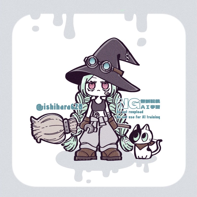 ishihara620's tweet photo. メカニック魔女🪄
#創作 #oc #illust https://t.co/82L0EaM2zY