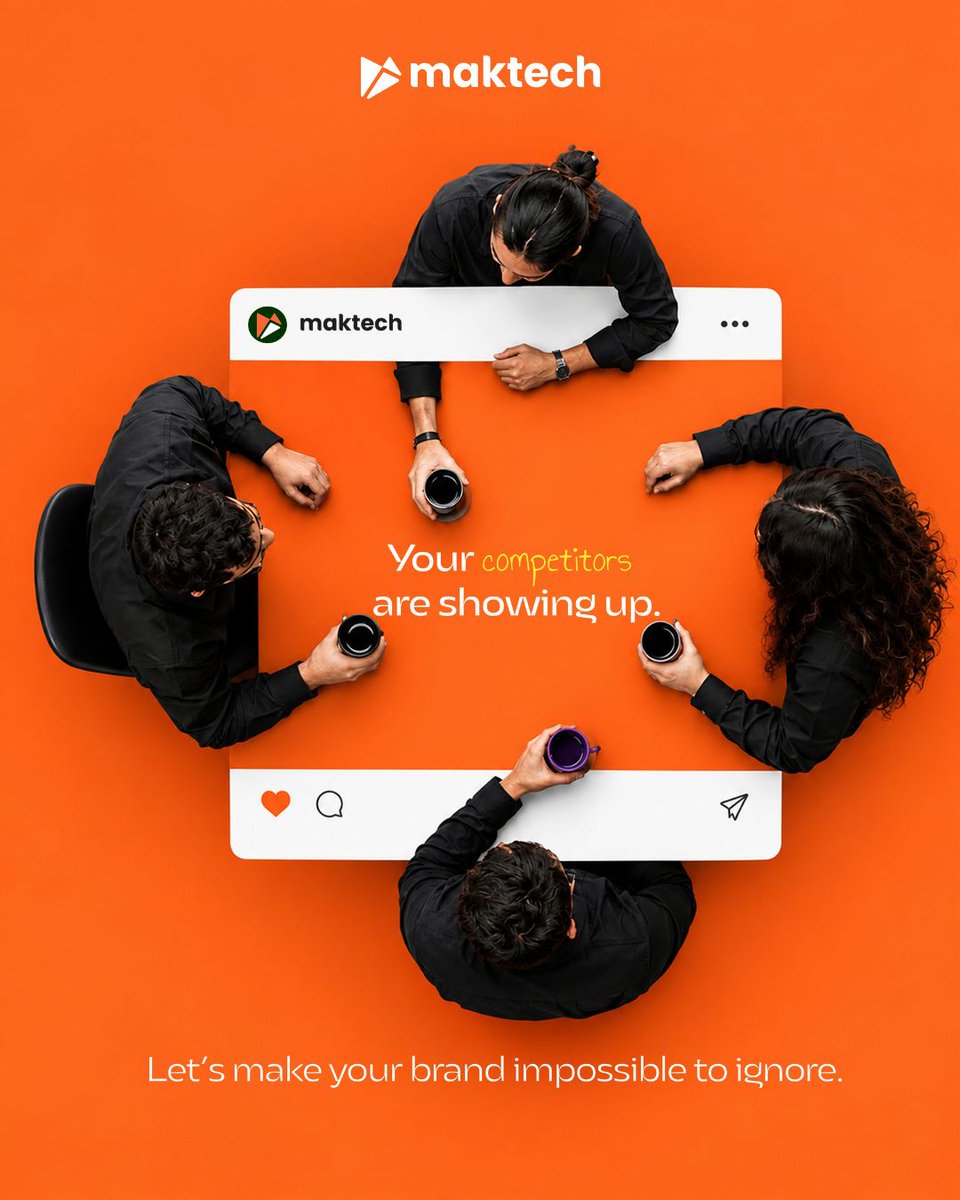 maktechgroup's tweet photo. Being online is easy. Being impossible to ignore is different.

Your competitors are already showing up. Make sure your brand gets noticed by the right audience.

Get seen. Get remembered. Get noticed.  

Let’s make your brand impossible to ignore.

#maktech #DigitalSolutions https://t.co/kmnJsjTcR0